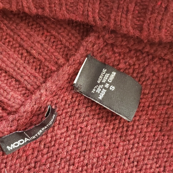 ⚡SALE⚡MODA INTERNATIONAL KNIT SHAWL SWEATER SZ S - Picture 6 of 8